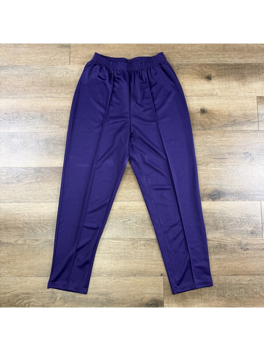 Roaman’s Women’s Plus Size 14W Purple Pull On Straight Leg Pants Elastic Waist